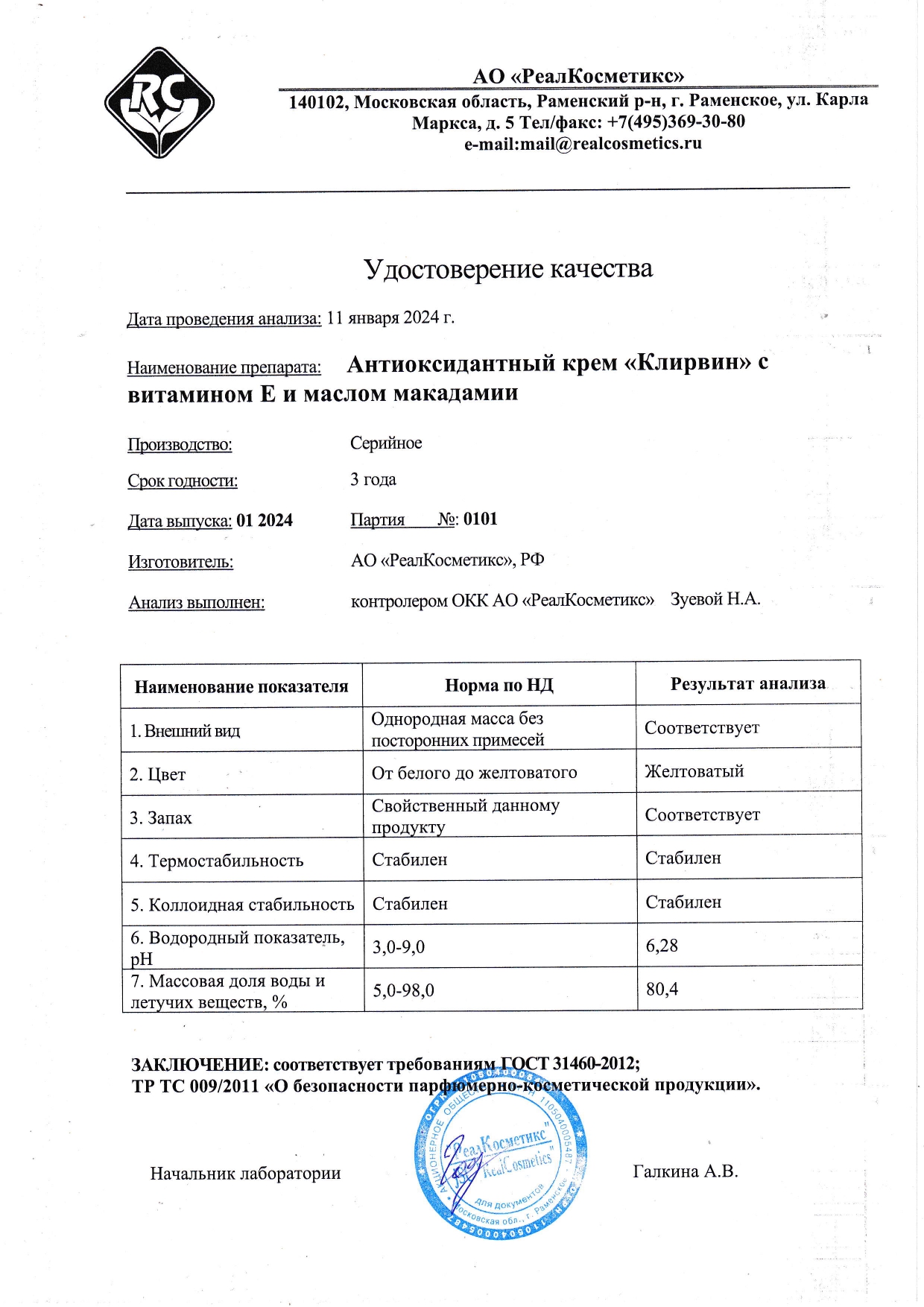 Паспорт №0120240101